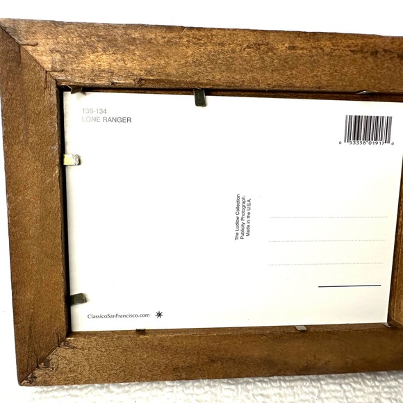 Lone Ranger & Tonto Fotocard Vintage Postcard Rare 4 X 6” Rustic Frame 8 X 6” - Picture 2 of 2